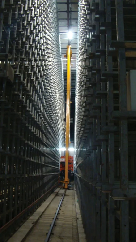 Automated storage retrieval system designed for manufacturing and production environments.