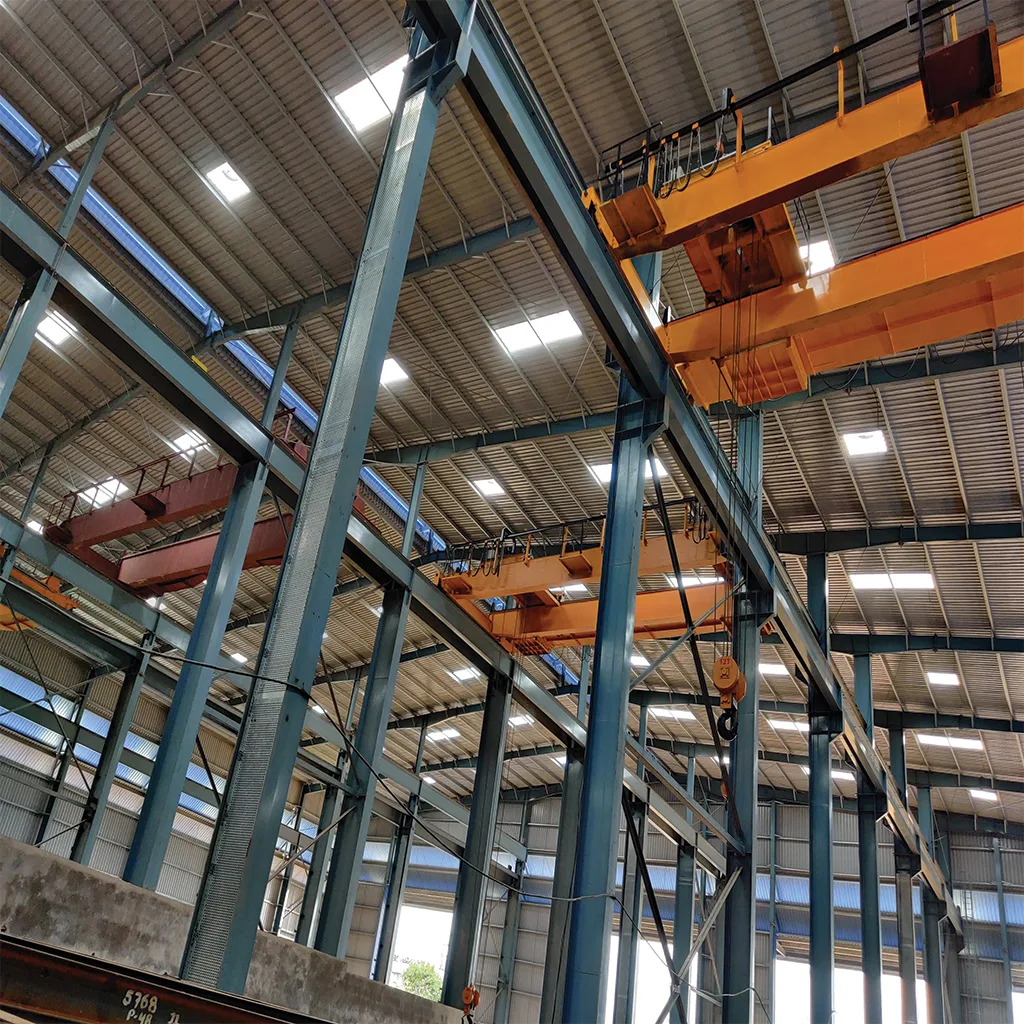 Installation of a double girder EOT crane at an industrial unit