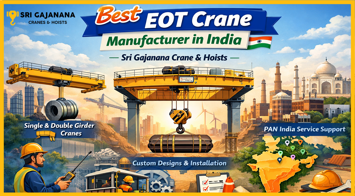 EOT Crane Manufacturer in India – Industrial Electric Overhead Traveling Crane