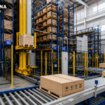 Warehouse Automation Solutions in Hyderabad with automated storage systems, conveyor belts, and material handling equipment by Sri Gajanana Cranes