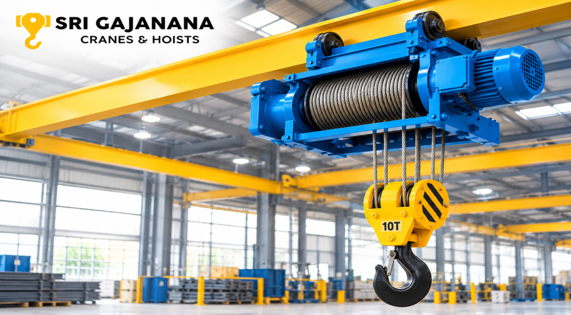 Rope Drum Hoist Manufacturer in Hyderabad – Sri Gajanana Cranes & Hoists